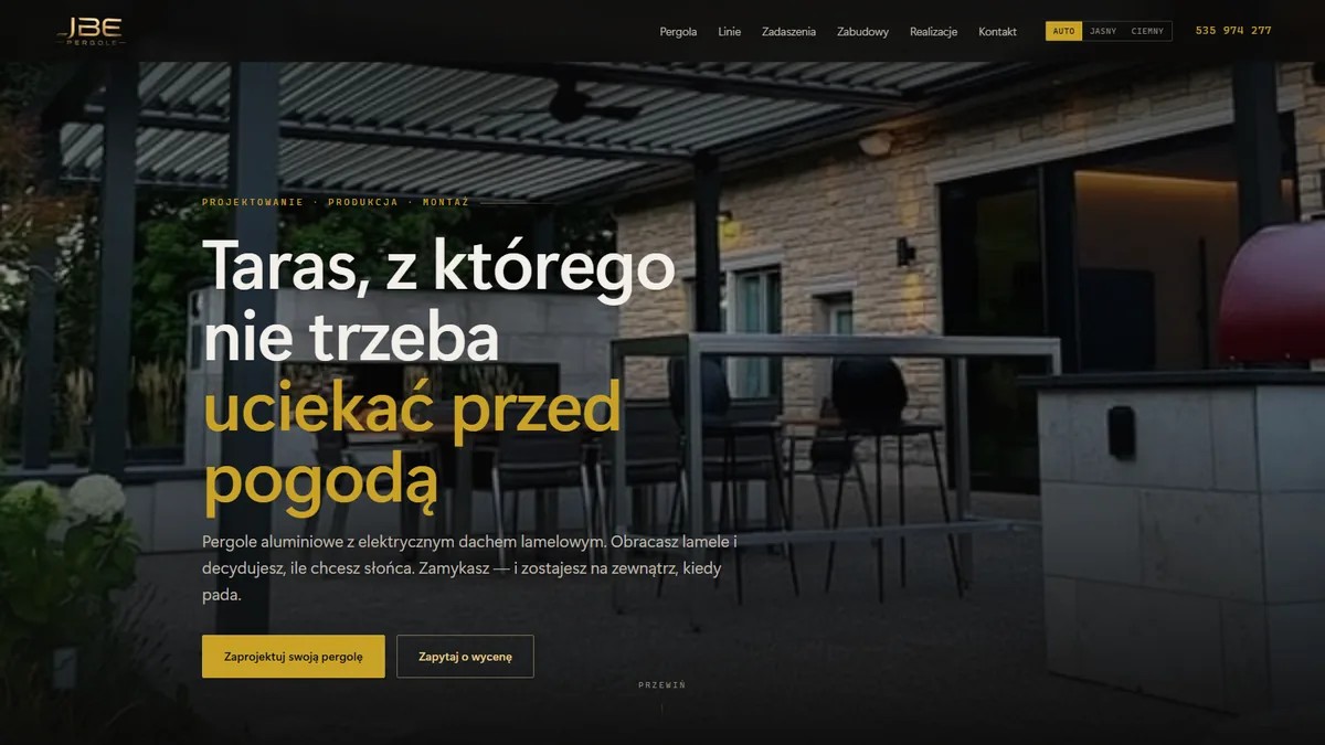 Strona firmowa JBE Pergole